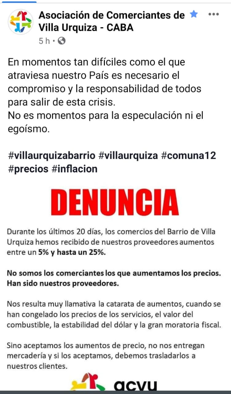 denuncia tarifas