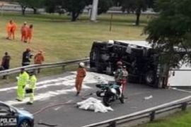 camion volcado saavedra